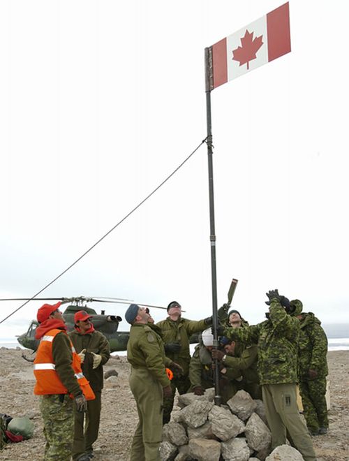Every few years Canada would land on Hans Island, raise a flag and leave behind a bottle of whisky.