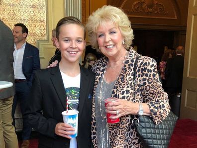 Patti Newton with her eldest grandson Sam.