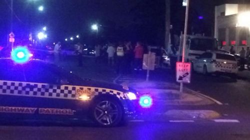 Police at the scene of the shooting at Brunswick in Melbourne's north. (Joe Crawshaw/Twitter)