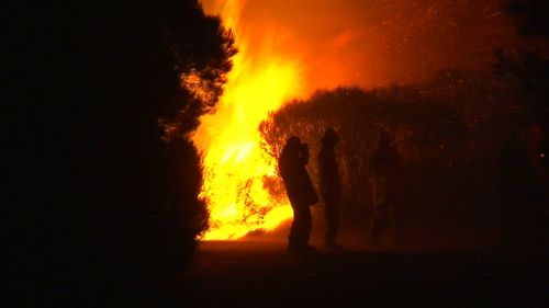 The fire could threaten homes in Wentworth Falls. (9NEWS)