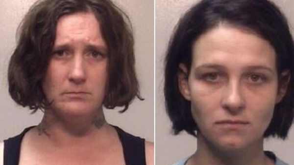 Mother Emma Nolan and tattoo artist Brenda Gaddy are facing charges over the new ink. Image: Coweta County Jail.