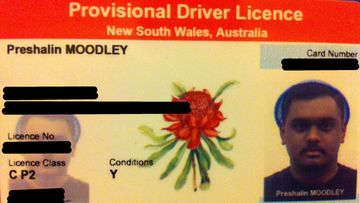 Sydney student Preshalin Moodley had no difficulties when he wore a colander on his head in his NSW licence photo.