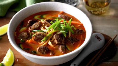 Lamb and vegetable laksa recipe