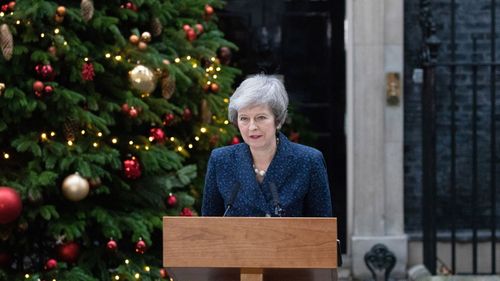 Earlier, in a fiery speech outside 10 Downing Street, Mrs May said she was determined to "finish the job" of negotiating the UK's divorce from the European Union and warned removing her as leader risks the future of the country.