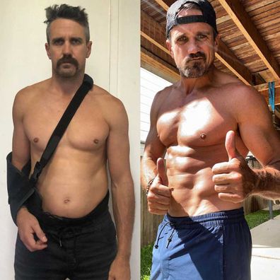 Lee Carseldine's body transformation.