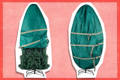 9PR: Tiny Tim Totes Green Premium Upright Christmas Tree Storage Cover Bag