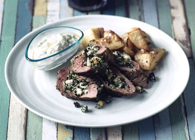 Recipe:&nbsp;<a href="http://kitchen.nine.com.au/2016/05/20/11/17/barbecued-lamb-loin-with-lemon-potatoes-and-tzatziki" target="_top">Barbecued lamb loin with lemon potatoes and tzatziki</a>