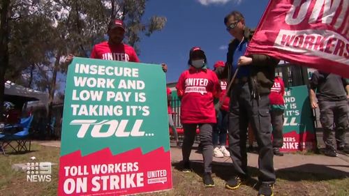 Toll workers protesting for a pay rise could disrupt deliveries for Christmas.