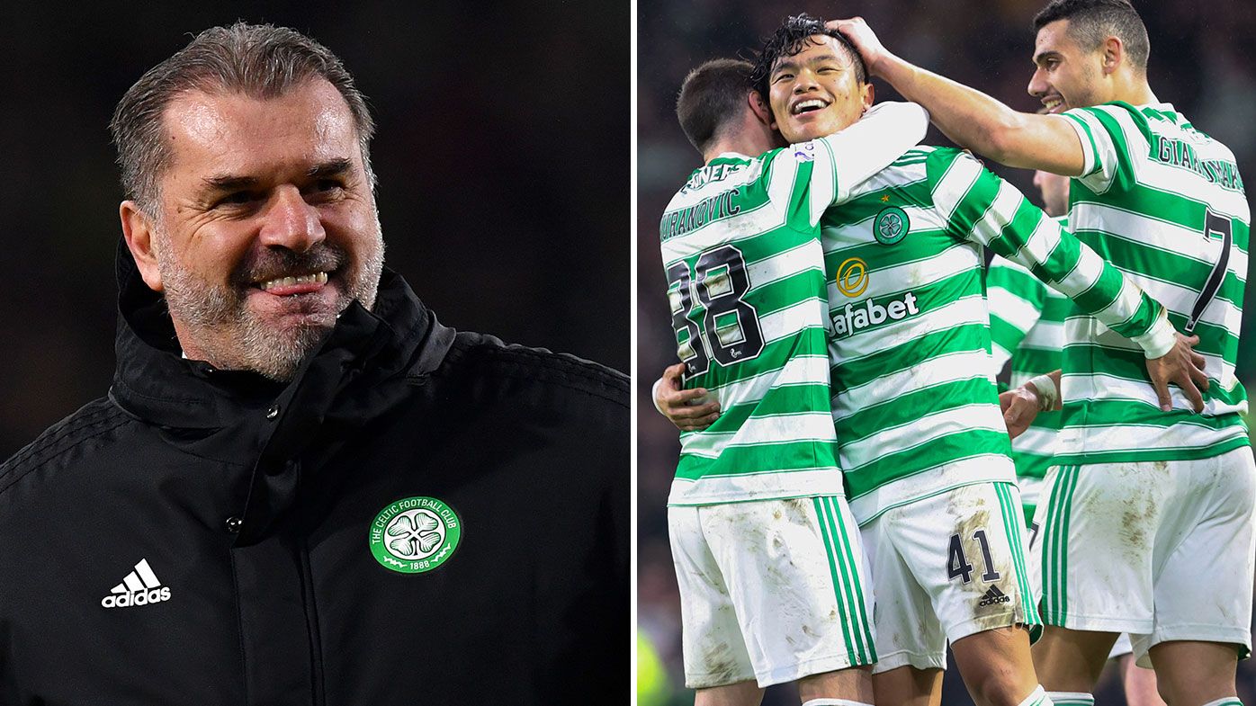 Ange celebrates as Celtic defeat Rangers