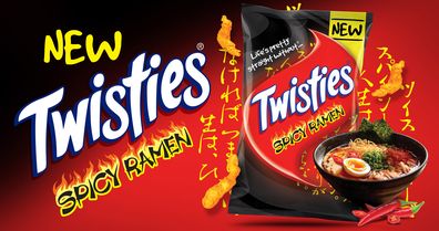 The new Twisties Spicy Ramen flavour