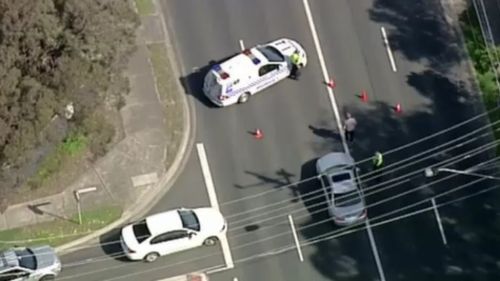 The motorcyclist died at the scene. (9NEWS)