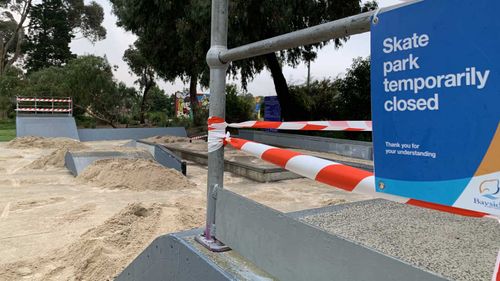 Bayside Council has filled in skate parks with sand and tanbark to stop people from using them.