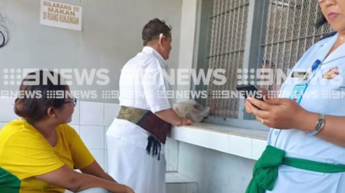 Renae Lawrence attended a Hindu ceremony inside Bangli jail today.