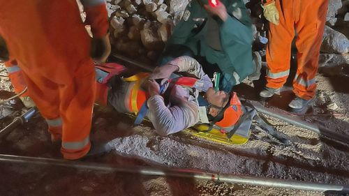 A miner known as Daniel was rescued after spending 24 hours inside a South Australian mine.