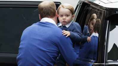 IN PICTURES: Adorable little Prince George waves to crowd as he arrives to meet his new sister (Gallery)