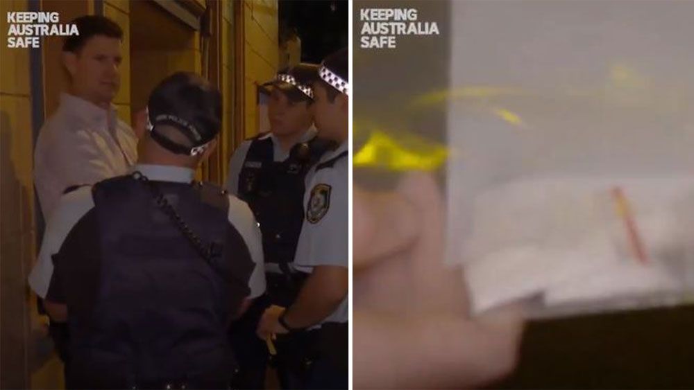 Dramatic footage emerges of former Cronulla Sharks chairman Damian Keogh's arrest for cocaine possession