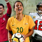Sam Kerr (centre) is ninth on a list of the world&#x27;s most marketable athletes, putting her up alongside Cristiano Ronaldo and Tom Brady.