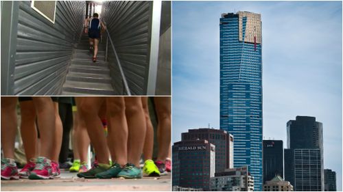 Runners scale Melbourne’s Eureka Tower for good cause