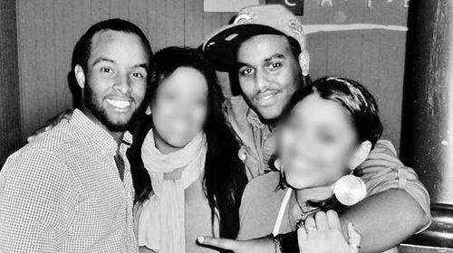 Yusuf (right) with fellow Australian jihadist Sharky Jama. (Facebook)