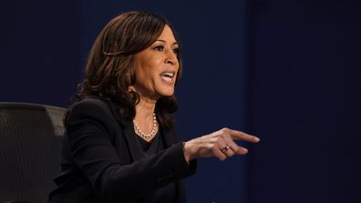 Senator Kamala Harris during the Vice Presidential debate.