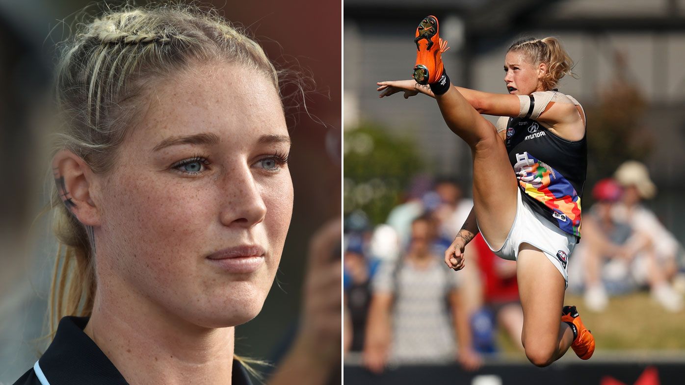 Tayla Harris picture AFLW | AFL to find, ban trolls from footy