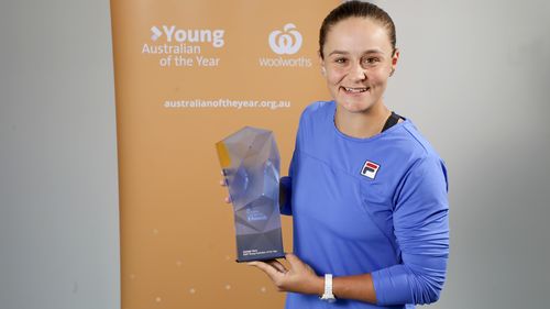 Australian tennis player Ash Barty has received the award for Young Australian of the Year.