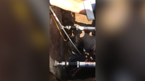 It took four hours to rescue the baby girl from the storm drain in Durban, South Africa.