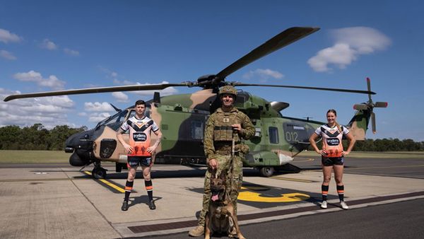 NRL 2023: Wests Tigers ANZAC Jersey with American soldiers, photos,  commemorative jersey, not Australian military members, news