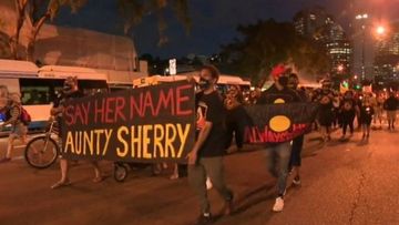 Protesters take to the streets in Queensland over the death in custody of Aunty Sherry.