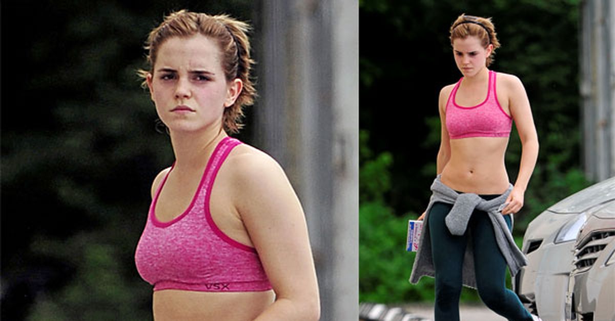 Emma Watson shows off her hot gym bod.
