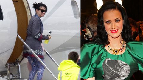 Katy Perry jets out of Sydney in her pyjamas
