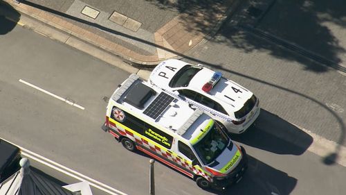 A teenage boy has suffered a "minor laceration" after being stabbed in the back at Parramatta Children's Court.