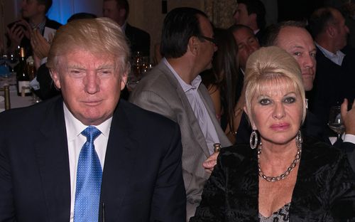 Donald Trump, Ivana Trump attend The Eric Trump 8th Annual Golf Tournament at Trump National Golf Club Westchester on September 15, 2014.