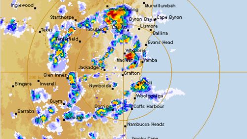 Damaging conditions are approaching. (BoM Radar).