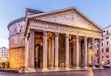 When is Hadrian estimated to have dedicated Rome's Pantheon?