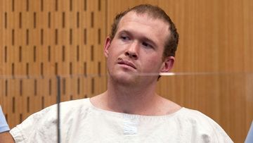 Brenton Tarrant, the man charged in the Christchurch mosque shootings, appears in the Christchurch District Court, in Christchurch, New Zealand.