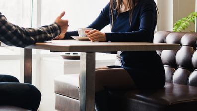 Cheating husband at restaurant