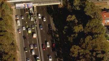 A multi-car pile-up has caused major delays on the M4 in Sydney, near Greystanes.