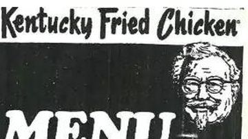 KFC menu 1968