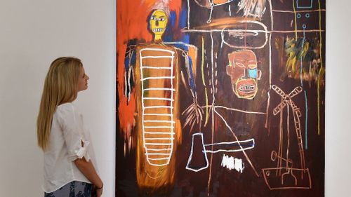 Among the most valuable pieces in the collection is ‘Air Power’ by New York artist Jean-Michel Basquiat. (AAP)