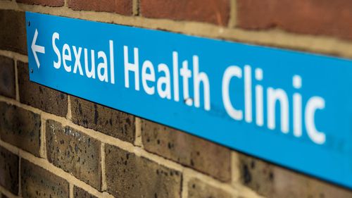 Sexual health clinic sign