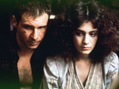 Sean Young as Rachel and Harrison Ford as Rick Deckard in 'Blade Runner' (1982).