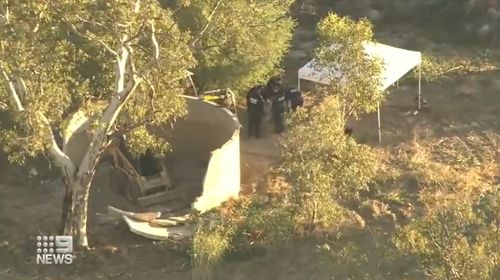 Police search a property once occupied by Francis Wark in Badgingarra, for Hayley Dodd's remains.