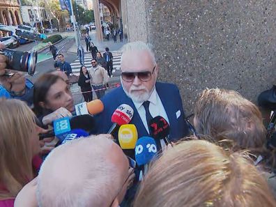 Kyle Sandilands arrives at court in Sydney over his ARN lawsuit on April 24, Friday 2026.