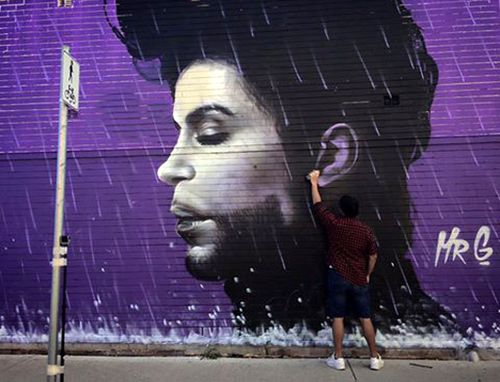 Prince remembered in giant murals in Melbourne and Sydney