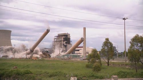 Two smokestacks have been a part of the Lithgow skyline for more than 50 years.