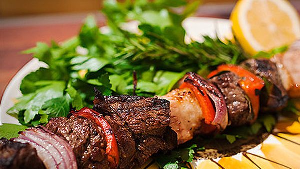 Adrian Richardson's barbecue shashlik beef skewers