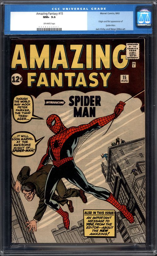 This comic book - Amazing Fantasy #15 - was released by ComicConnect/MetropolisComics. (AAP)