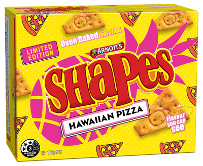 Arnott's joked about Hawaiian Pizza Shapes, but they're for real