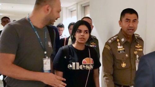 Saudi woman Rahaf Alqunun, 18, has been recognized by the UN as a refugee, and is trying to seek asylum in Australia. 